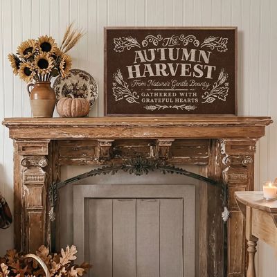 Autumn Harvest Brown Framed Wall Decor