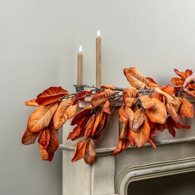 Autumn Hearth Magnolia Leaves Garland