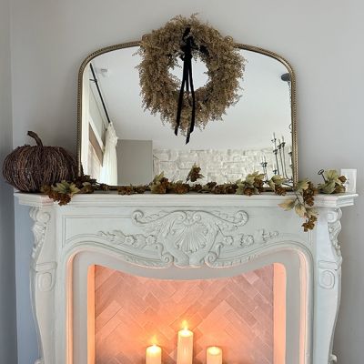 Baroque Inspired Style Gold Mantel Mirror