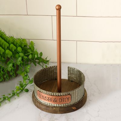 Rustic Farmhouse Countertop Paper Towel Holder