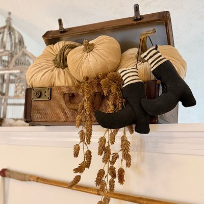 Bewitched Boots Hanging Halloween Decor