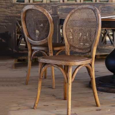 Bistro Style Cane Back Dining Chair