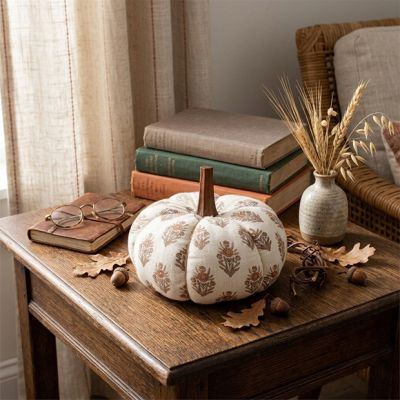 Block Print Fabric Pumpkin