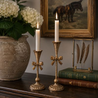 Bow Candlestick Set of 2