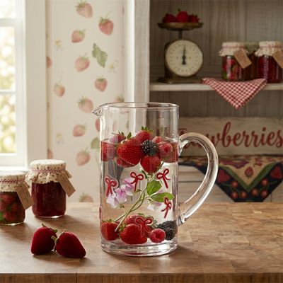 Bow Icon Glass Drink Pitcher