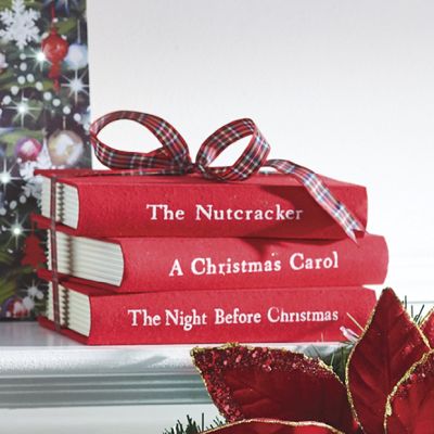 Bright Holiday Book Stack