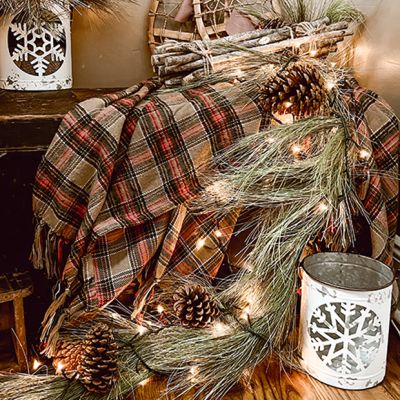 Brushed Cotton Plaid Throw Blanket