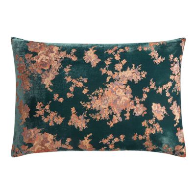 Burnout Floral Faux Silk Velvet Dutch Euro Pillow