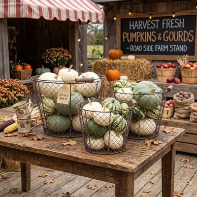 Bushel Wire Basket Set of 3