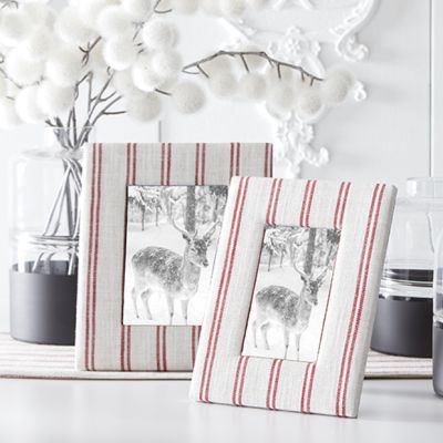 Candy Stripe Photo Frames Set of 2