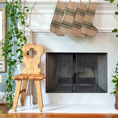 Carved Clover Back Accent Chair