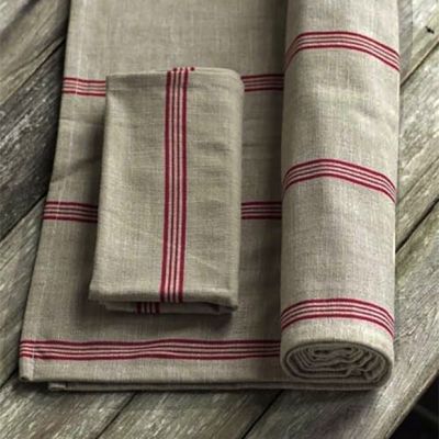 Casual Classics Red Striped Cloth Napkin