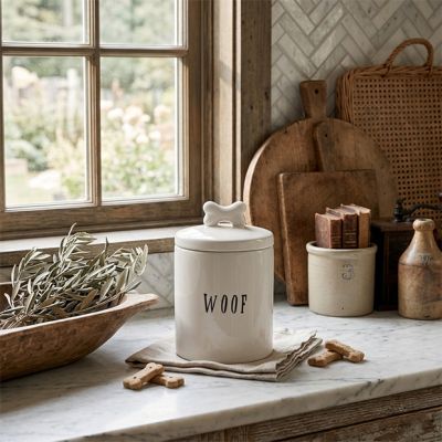 Ceramic Dog Treat Canister