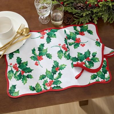 Christmas Holly Placemat Set of 4