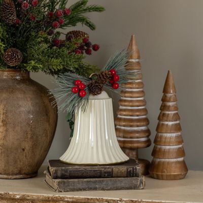 Christmas Pine and Berry Bell Set of 2