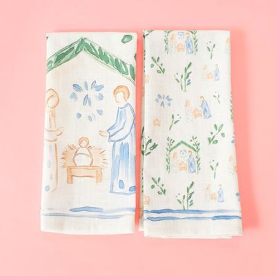 Christmas Story Nativity Tea Towels Set of 2