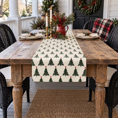 Christmas Tree Print Holiday Hosting Collection Table Runner