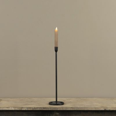 Classic Black Metal Taper Candle Holder 16.25 Inch