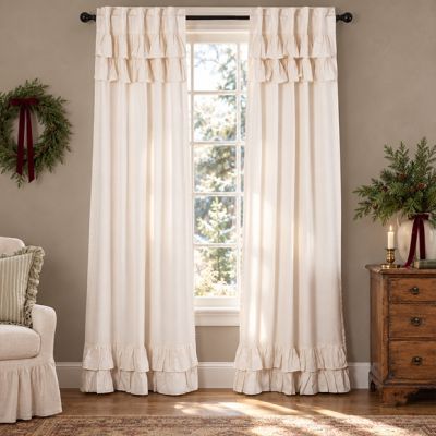 Classically Simple Ruffled Curtain Panel Set