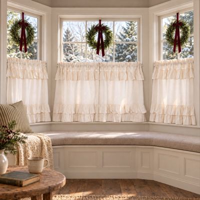 Classically Simple Ruffled Tier Curtain