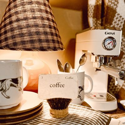 Coffee Themed Mini Primitive Flash Card Set of 8