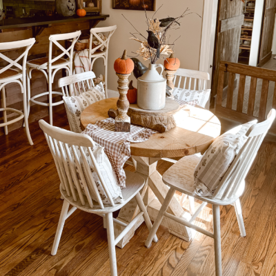 Cottage Farmhouse Spindle Back Dining Chair Set of 2
