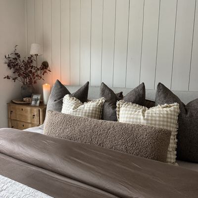 Cottage Gingham Throw Pillow With Fringe