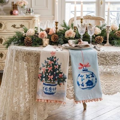 Cottage Manor Christmas Tea Towels Set of 2