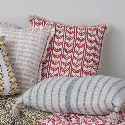 Cotton Florals Square Throw Pillow Set of 2