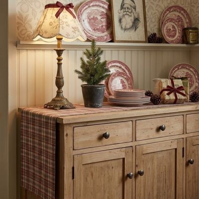 Country Christmas Plaid Table Runner