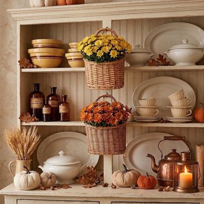 Countryside Willow Wall Basket Set of 2