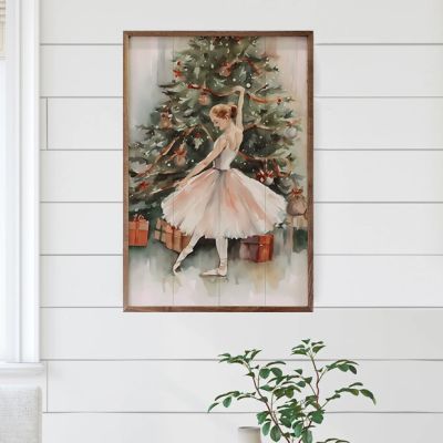 Dancer By Christmas Tree Wall Art