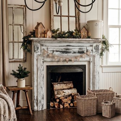 Decorative Aged Mantel