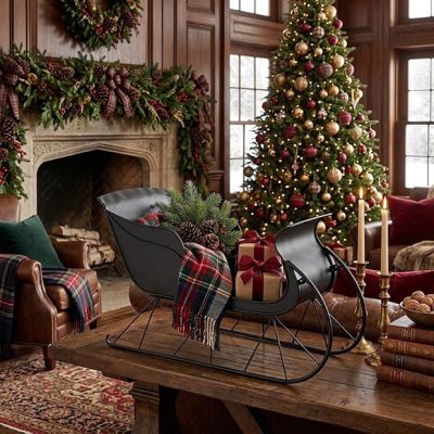 Decorative Black Sleigh
