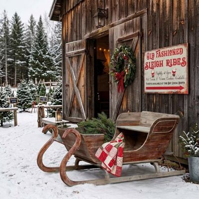 Decorative Oversized Christmas Sleigh