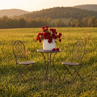 Elegant Gardens 3 Piece Outdoor Bistro Set