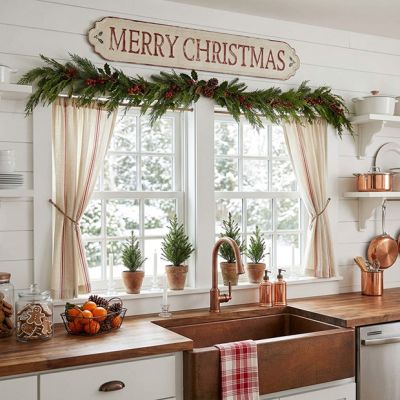 Embossed Christmas Metal Wall Sign