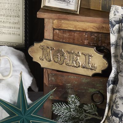 Embossed Noel Metal Wall Sign