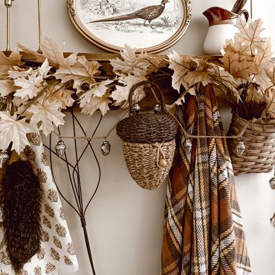 Fall and Harvest Fringed Throw Blanket