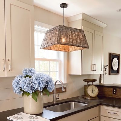 Farmhouse Basket Square Pendant Shade