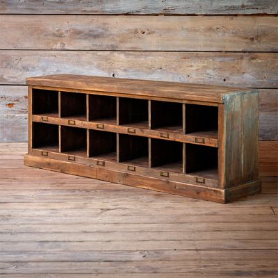 Farmhouse Hardware Cubby Shelf