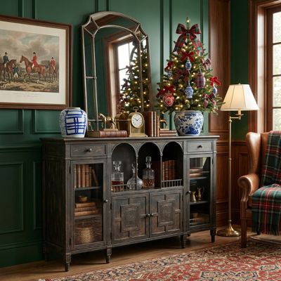 Farmhouse Manor Metal Buffet Table