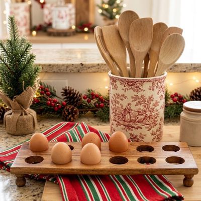 Farmhouse Wooden Egg Stand