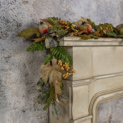Faux Beige Berry and Pomegranate Garland