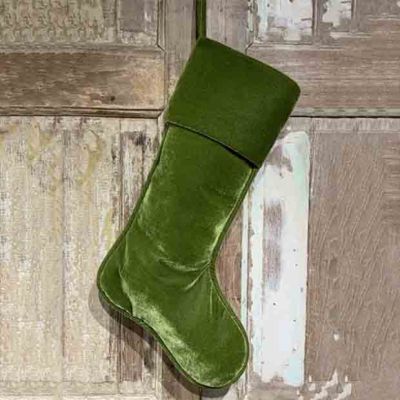Festive Christmas Velvet Stocking