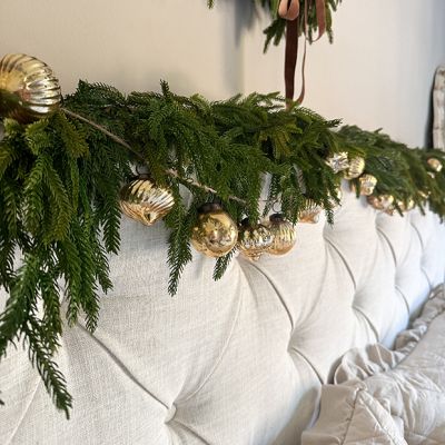 Festive Gold Mercury Glass Garland