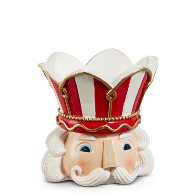 Festive Nutcracker Holiday Candle Holder Red
