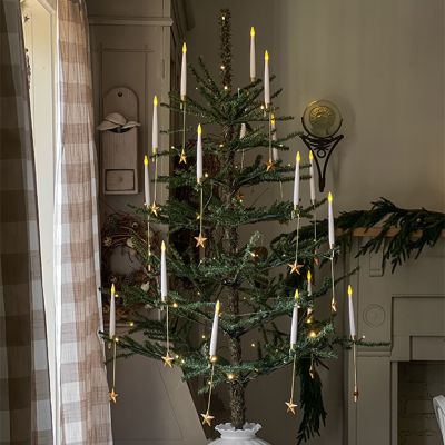 Flameless LED Candles With Star Hanger Set of 6