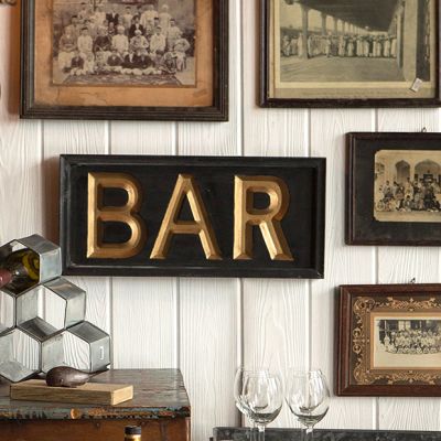 Framed BAR Wall Sign