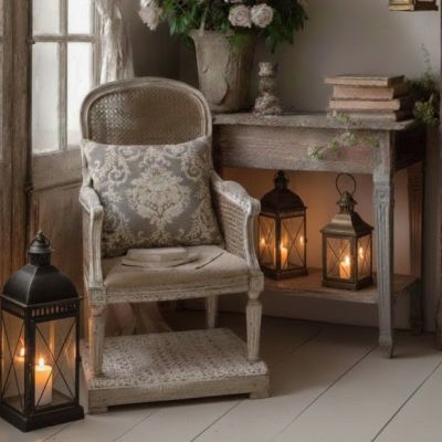 French Country Floral Accent Pillow